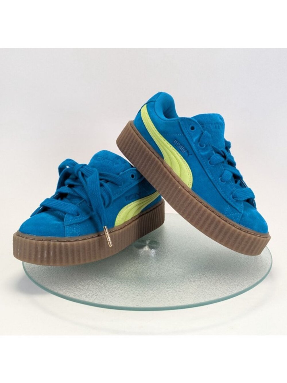 PUMA Fenty Creeper Phatty Womens 6.5 Speed Blue Lime Platform Sneakers Shoes - Picture 9 of 9